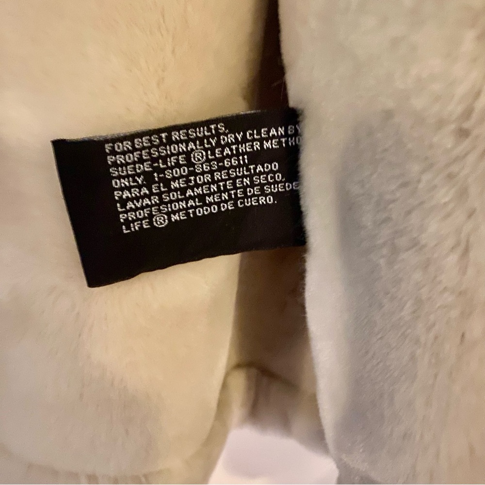 Vintage St. John’s Bay Leather Sherpa Lined Aviator Bomber Jacket Large - Picture 6 of 9